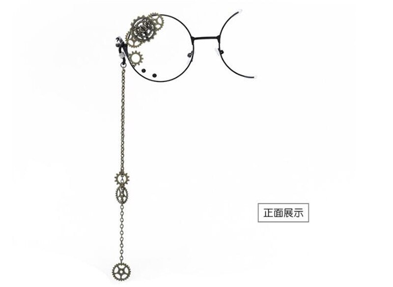 Lolita punk Bat Gear colgantes con gafas personalidad de estudiante con gafas con media montura D023: color 1