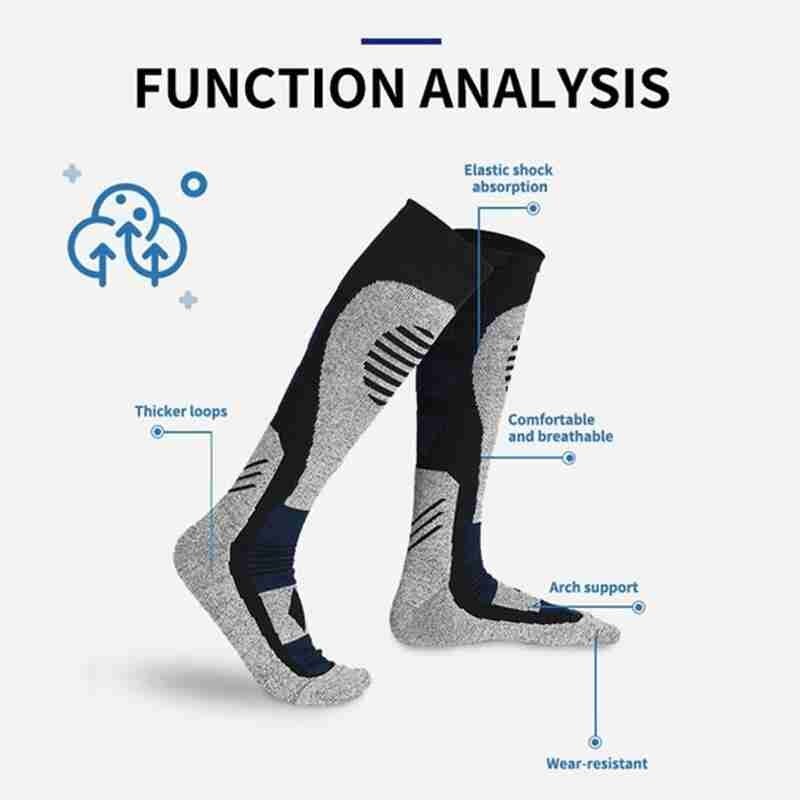 Unisex Sports Socks Winter Warm Thermal Ski Socks For Outdoor Soft Cycling Socks Snowboard Hiking Climbing Camping Sports K0P9