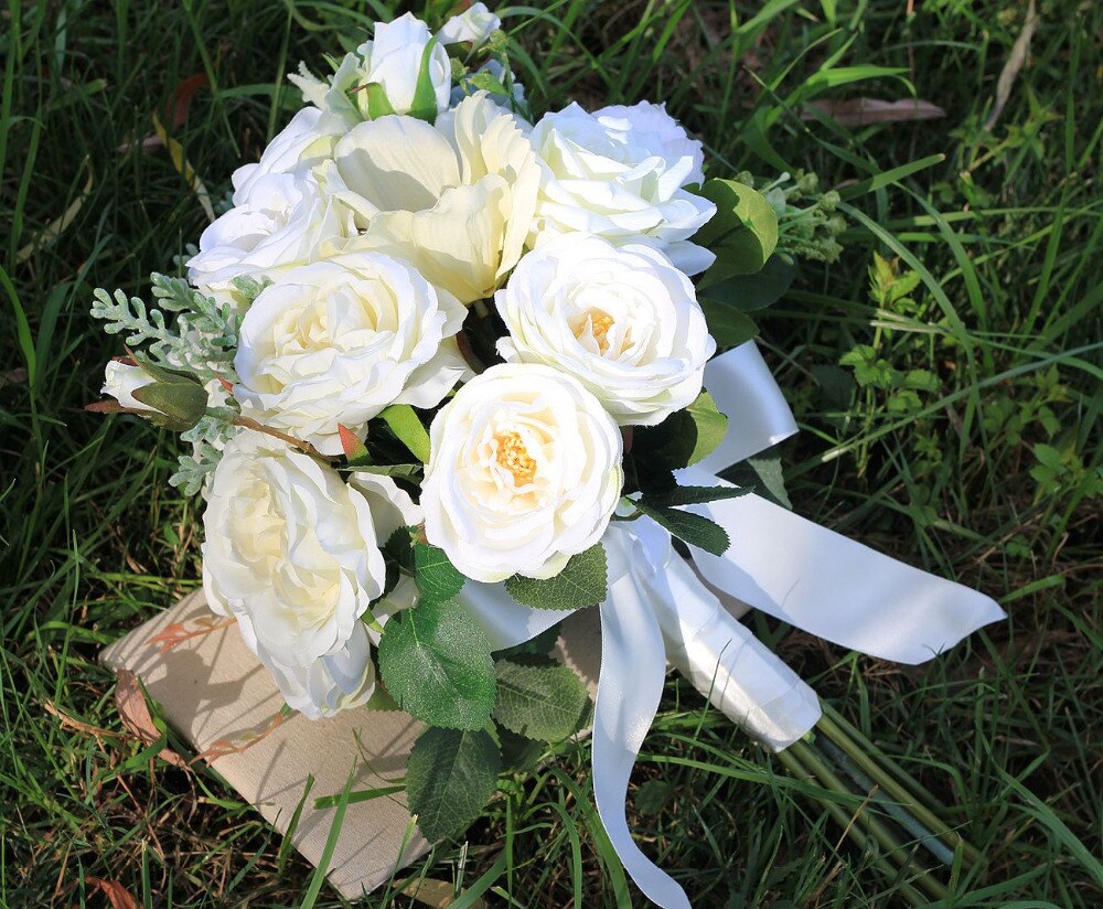 Brude buketter kvinder bryllup kunstige blomster buket studio bryllup fotosimulation holde blomster