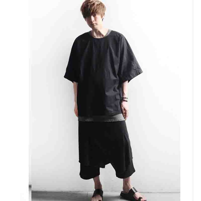 Chaopai homme coupe en couches jupe pantalon Harun pantalon pour les jeunes hommes pantalons décontractés