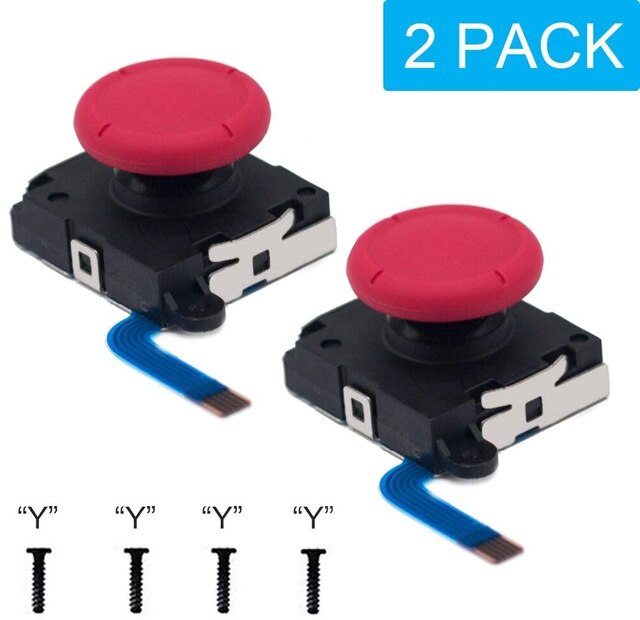 Original 3D Analog Joystick Joy-Con Replacement Left/Right Repair Kit Thumb Sticks Sensor with 2 “Y” Screws for Nintend Switch: C