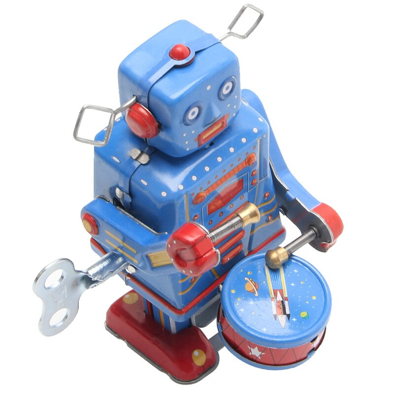 Robot de marche en métal, jouet mécanique rétro à remonter, Vintage, collection, pour enfants, N0HD