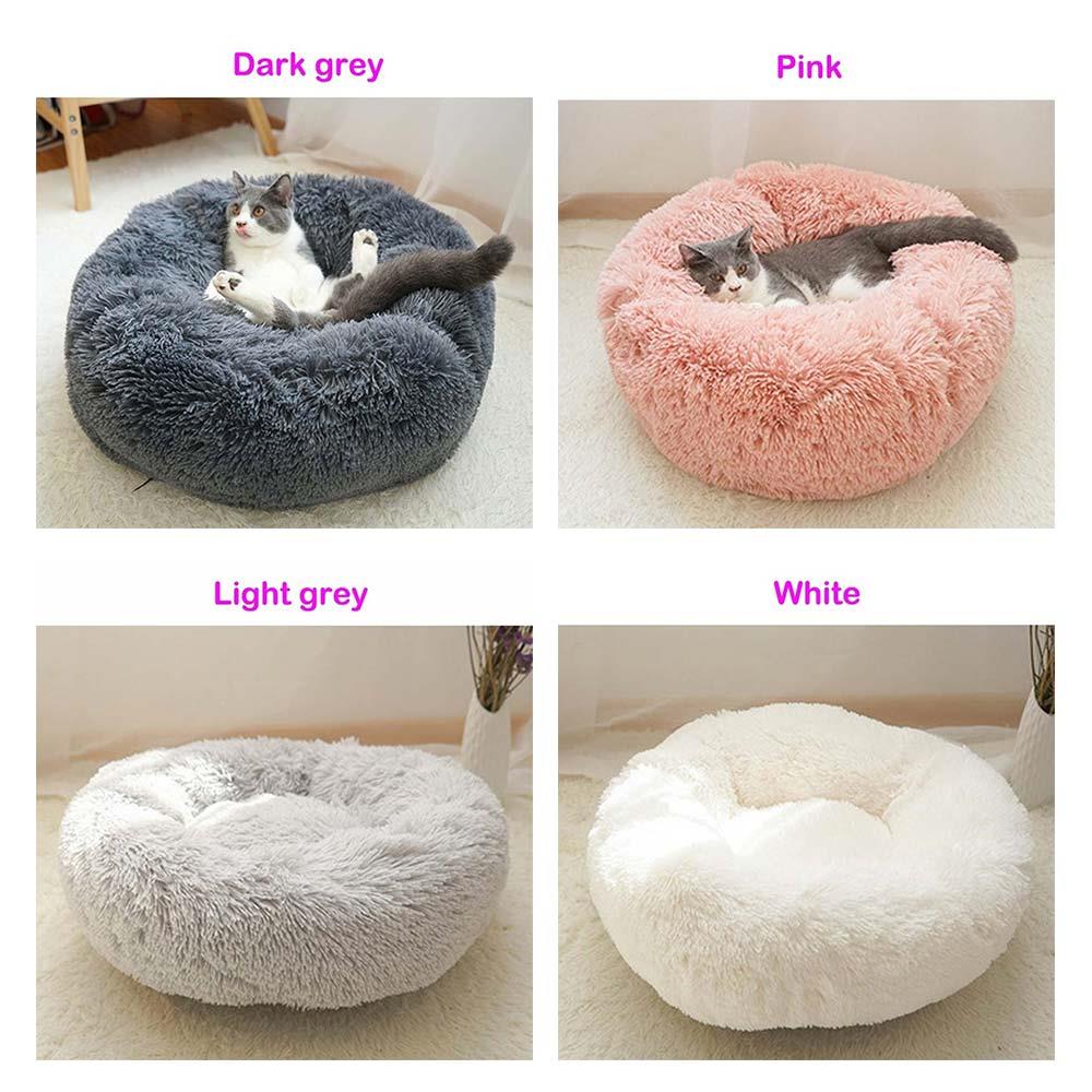 Soft Pet Sleep Blanket Cat Nest Keep Warm Type House Bed Round Shape Plush Puppy Winter Dog Bed