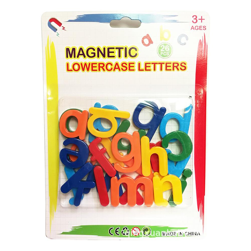 Magnetiska plastbokstäver alfabet set med magnet kylskåp klistermärke för barn abc stavning och lärande leksaker för barn