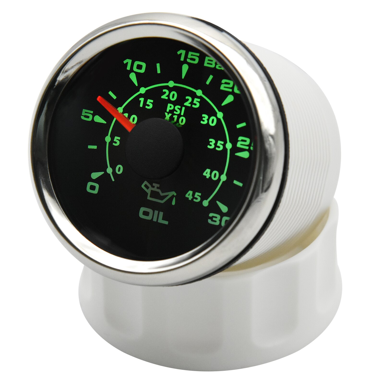 52mm 2&#39;&#39; Marine Boat Oil Pressure Gauge 0-5Bar 10Bar 30Bar Indicator Universal 12V/24V Car Pressure Meter with 7 Color Backlight