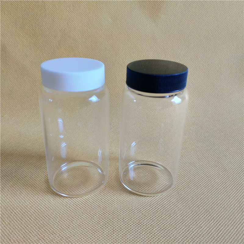 5pcs 100ml High Borosilicate clear glass sample bottle 50ml screw glass reagent bottle 50ml High borosilicate glass bottle