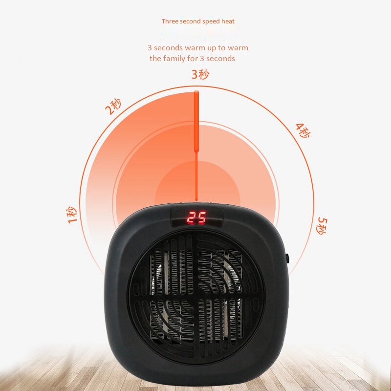 900W Mini Wall-Mounted Electric Heater Air Blower Home Office Wall-Mounted Heaters Bathroom Radiator Fan Heater with EU Plug