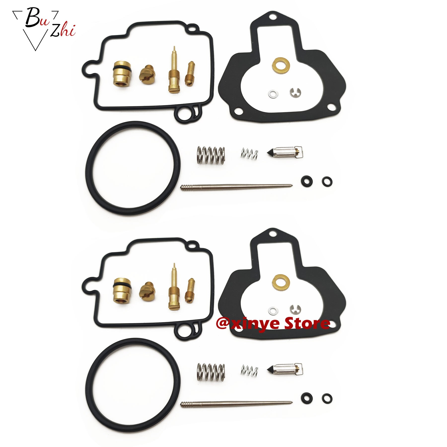 Kit de reparación de carburador de motocicleta flotante aguja Junta partes para Yamaha Guerrero 350 YFM350X 1988-2004 YFM 350 YFM350 X: 2sets