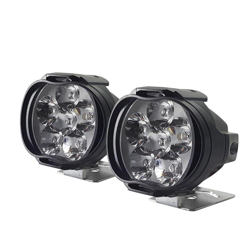 2 Stuks 6 Led Extra Koplamp Voor Motorfiets Spotlight Lamp Elektrische Voertuig Bike Led Extra Koplamp Heldere Moto Auto Licht