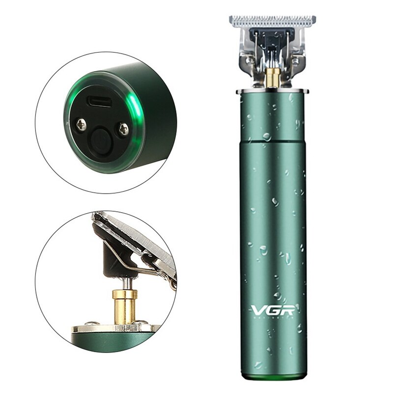 VGR V-186 Electric Hair Clipper Zero Blade Hair Trimmer For Pomade Hair Barber Hair Clippers Hair Carving Shaver