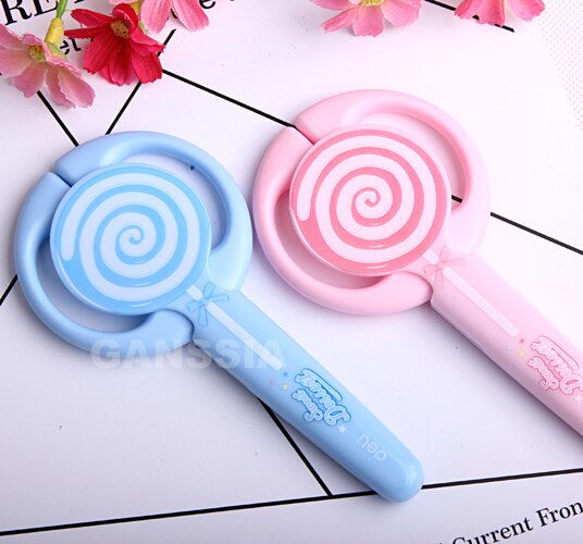 1 piruleta kawaii tijeras con estilo DIY papelería oficina zakka material escuela estudiante tijera papel encaje suministros (ss-1551)