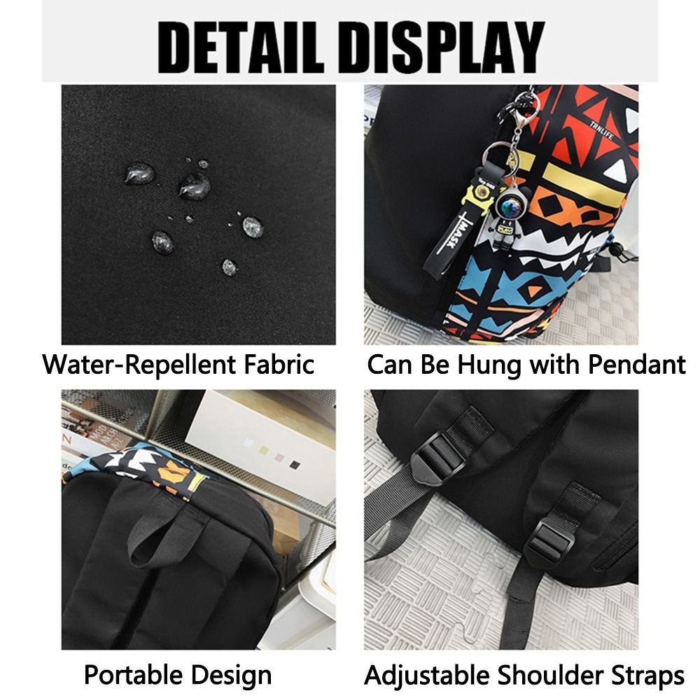 Oxford Fabric Outdoor Travel Bag Wear-resistant Multiple Pockets College Students Backpack Waterproof Breathable