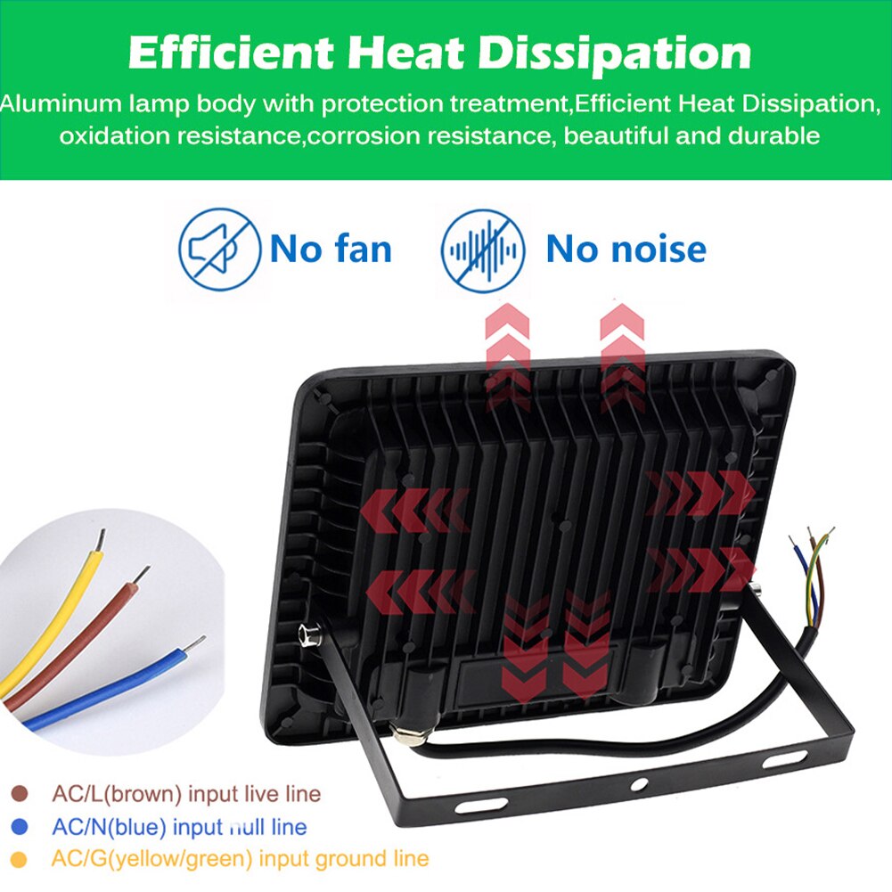 110V/220V RGB Led Floodlight 50W 100W Outdoor Wall Washer Lamp Reflector IP68 Waterproof Garden Lighting RGB Flood Light