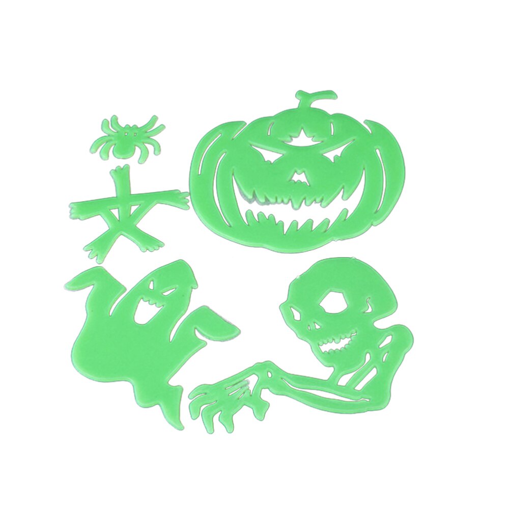 2 Pcs Fluorescent Decals Luminous Wall Stickers Creepy Stickers Door Window Decor for Party Home