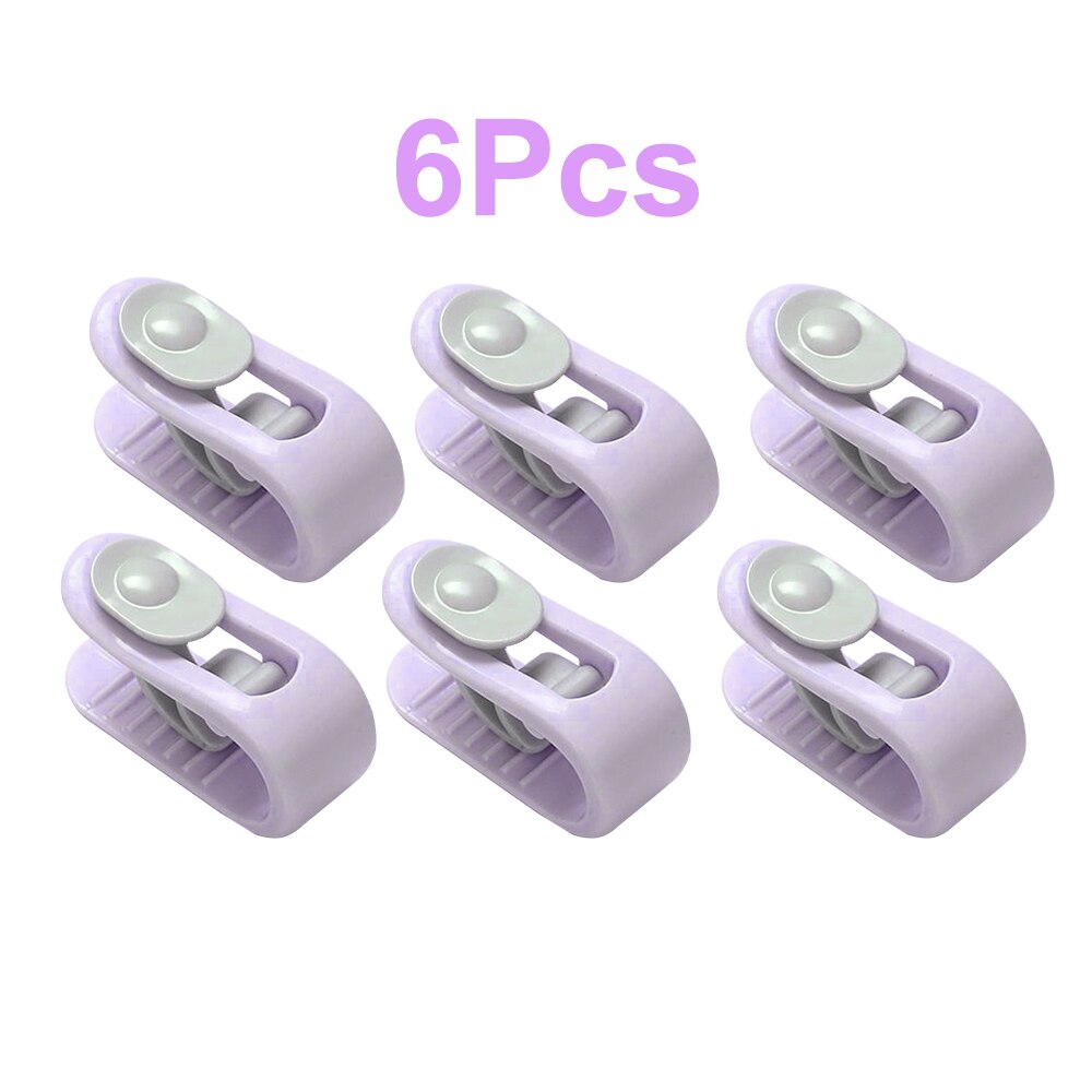 Pinzas antideslizantes para edredón, fijador de sábanas de cama, sujetador de ropa para dormir, 6/12 piezas: 6 pcs Purple