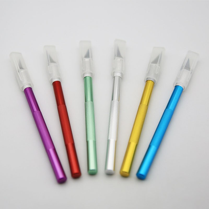 6 Knife Blades DIY Wood Carving Fruit Food Craft Sculpture Cutting Tool Metal Engraving Knifes Aluminum Rod Carving Tools