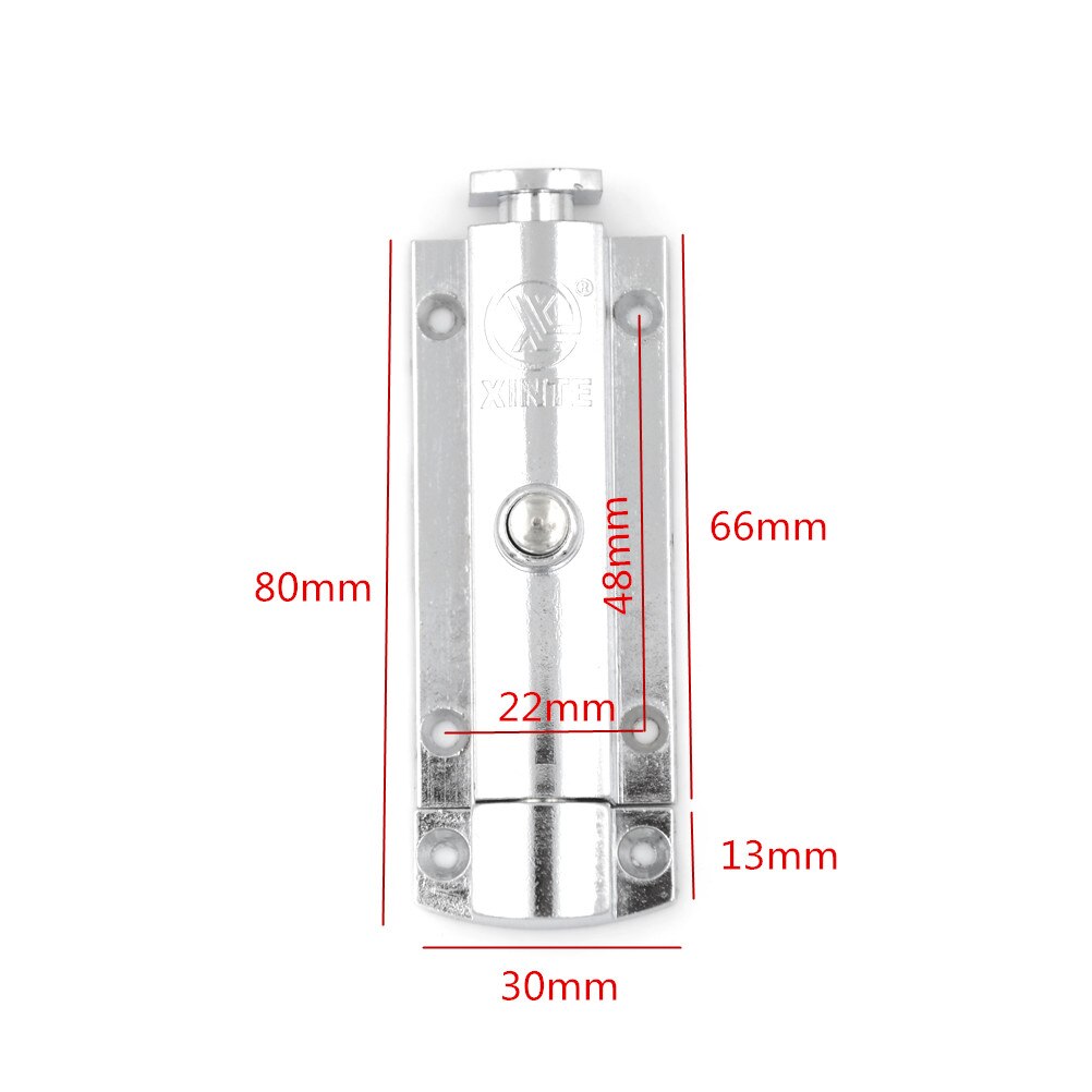 80x30x13mm Zinc Alloy Door Bolt Button for automatically pop-up Door Security Safety Locks