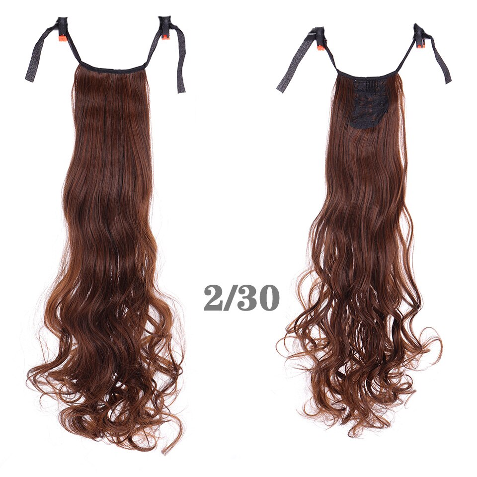 Lupu Fabricage Hittebestendige Bruin Rood Natuurlijke Wrap Rond In Haar Staart Valse Haar Synthetisch Haar: 1B/30HL