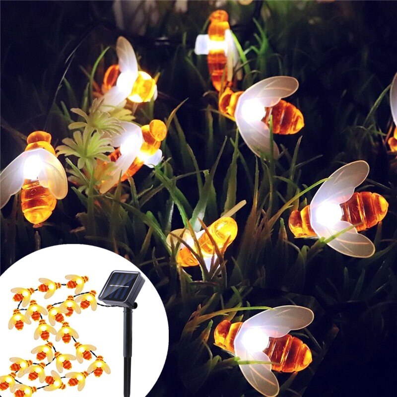 Solar Light 30/50 LED Honey Bees Solar Outdoor Light String Garden Fence Lawn Path Decoration Waterproof Xmas Solar Lamp