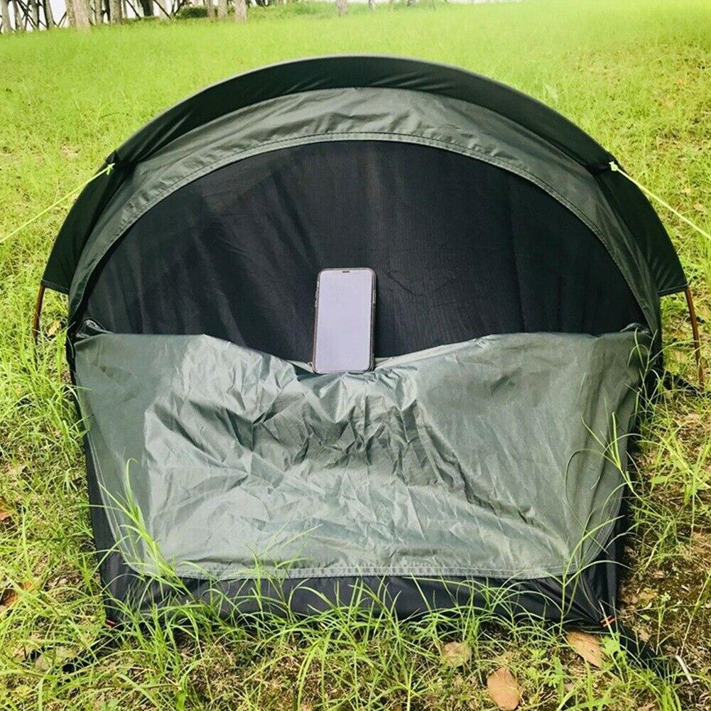 Campingtält termisk resa utomhus fiske vuxna vattentät ultralätt vandring bivvy säck en person bärbar sovsäck