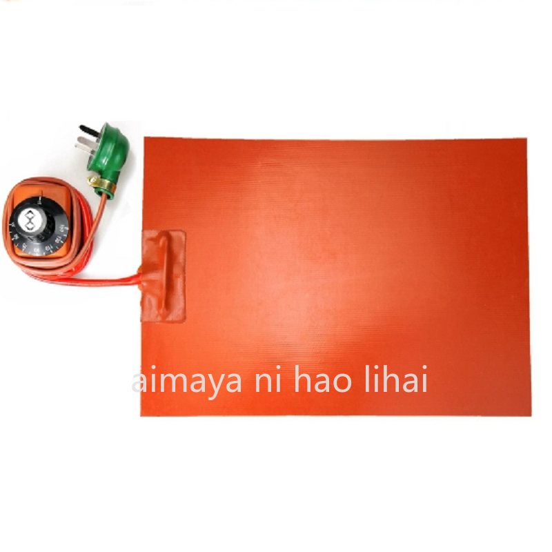110v/220v flexible silicone rubber heating mats, electric heating plate, self-adhesive heating mat with temperature controller and thermostat