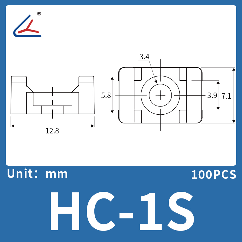 100 soportes para bridas de cables: clips para cables autoadhesivos para gestión de cables en el hogar, el automóvil y la oficina: 5x450mm / Rojo