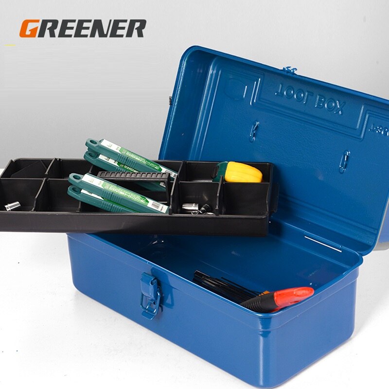Boîte à outils valise professionnelle étanche organisateur vide fer à la maison grand rangement en métal boîte à outils Portable polyvalente