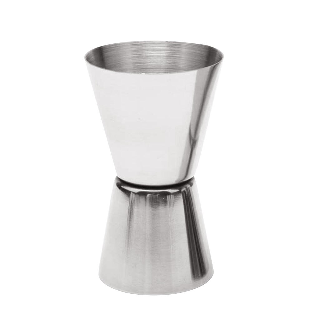 Stainless Steel Dual/Single Shot Measure Cup Pub Jigger Cocktail Drink Measure Cup: Default Title