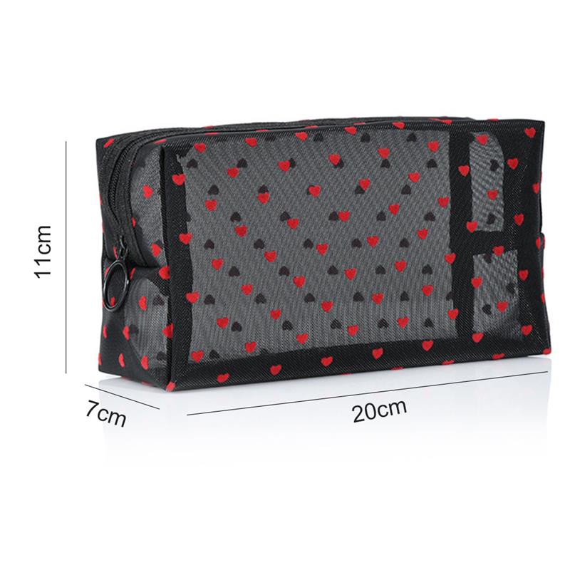Coofit-Bolsa de maquillaje de malla transparente, organizador de cosméticos de gran capacidad, para exteriores, 1 unidad: 5