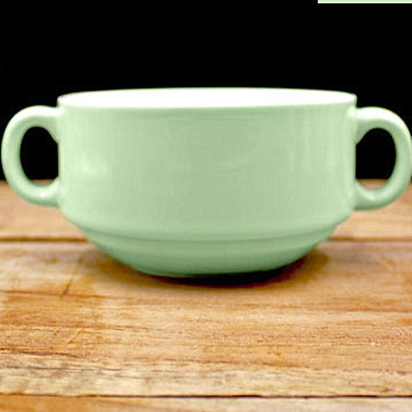 Handle Soup Bowl 300ml Microwaveable Containers Soup mugs ceramic coffee tea milk cup nice