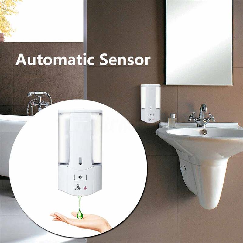 400ml flytende såpedispenser automatisk ir sensor såpedispenser vegg berøringsfri kjøkkensåpe lotionpumpe til kjøkken dårlig