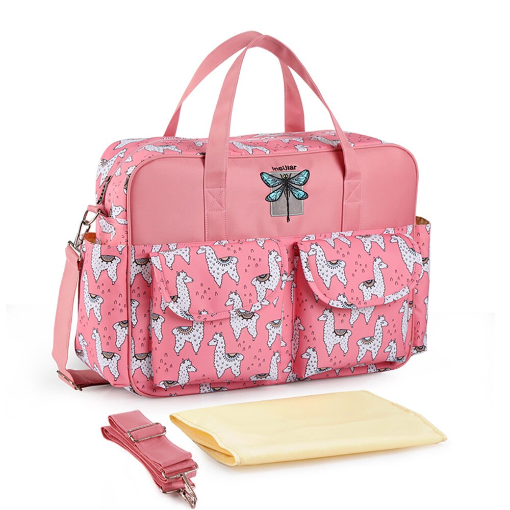 Baby Diaper Bags Maternity Bag Waterproof Messenger Printed Wet Dry Diaper Bag Baby Care Travel Stroller Bags: 6