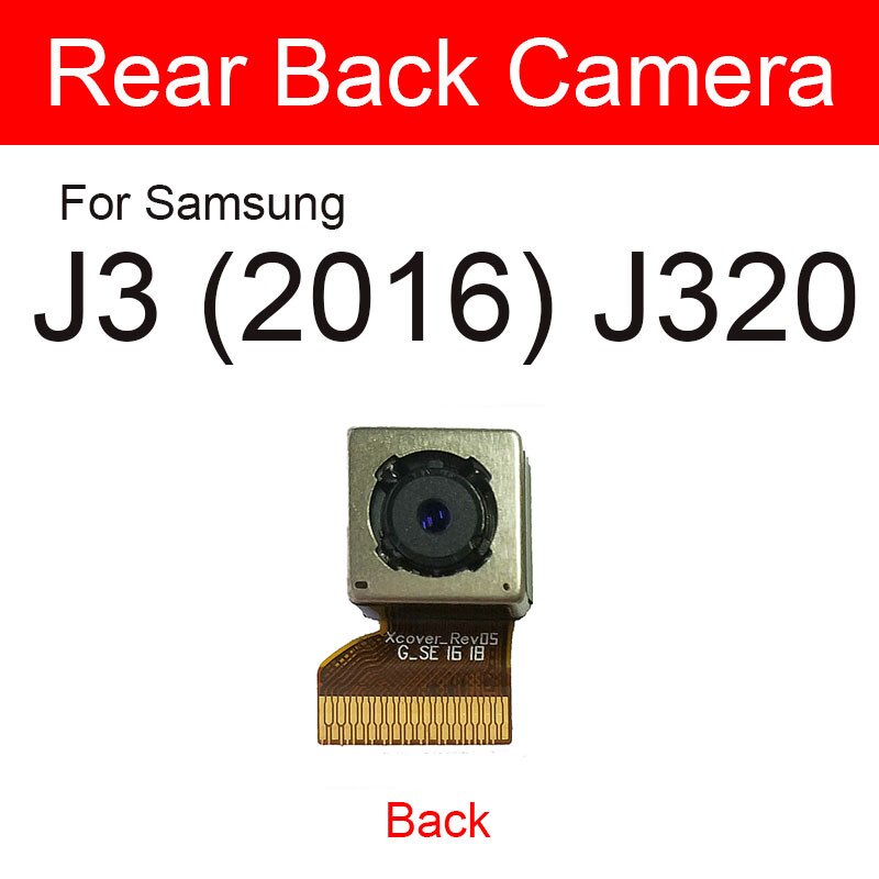 For- og bagkamera til samsung galaxy  j3 j5 j7 j310 j320 j510 j710 hovedkamera modul lille kamera flex kabel dele: Tilbage  j3 (2016) j320