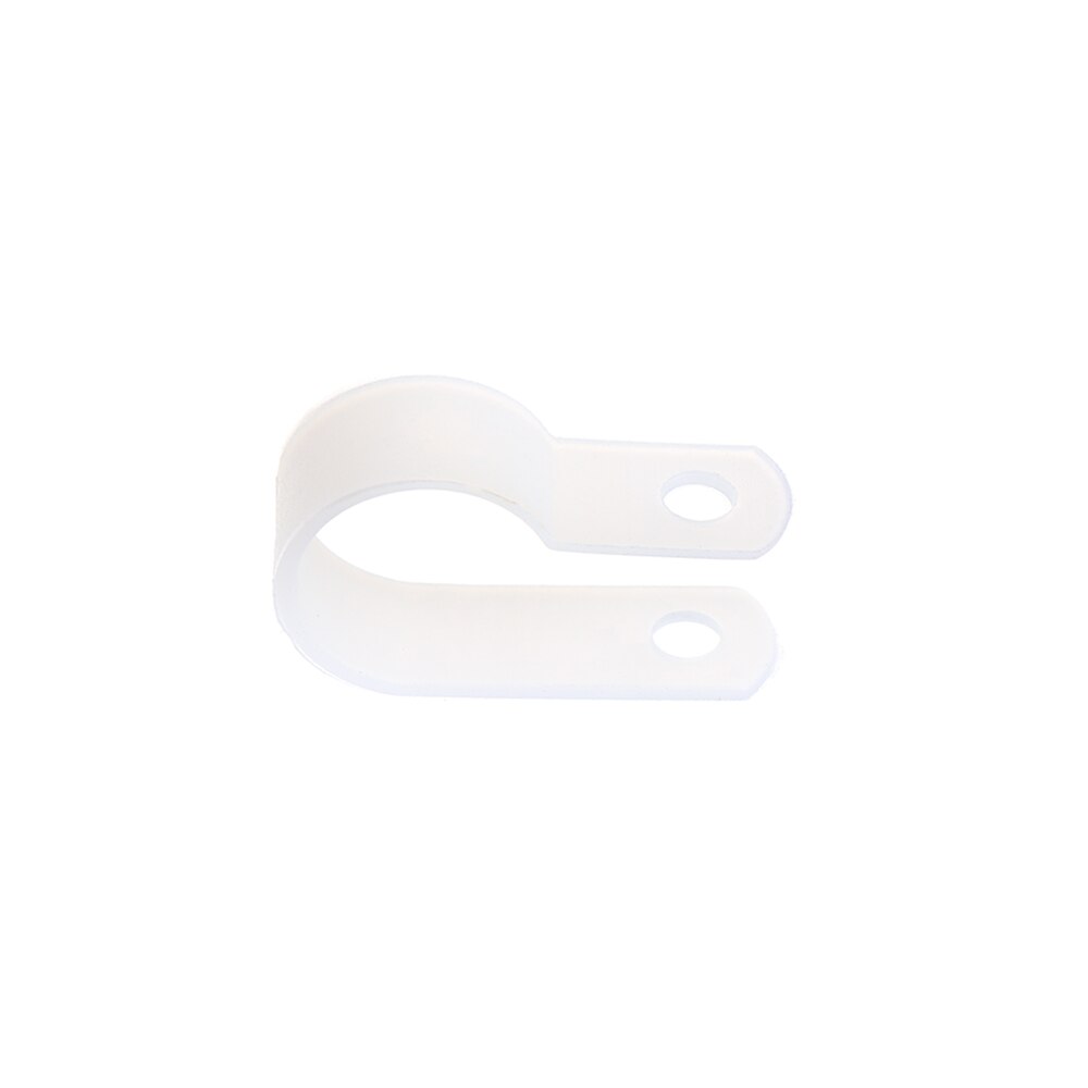 Unids/lote de Clips de plástico P, sujetadores de manguera negros, Cable duradero Tipo R, abrazadera para Cable de nilón, accesorios eléctricos, accesorios de montaje, accesorios eléctricos, 100: 8.4mm-white
