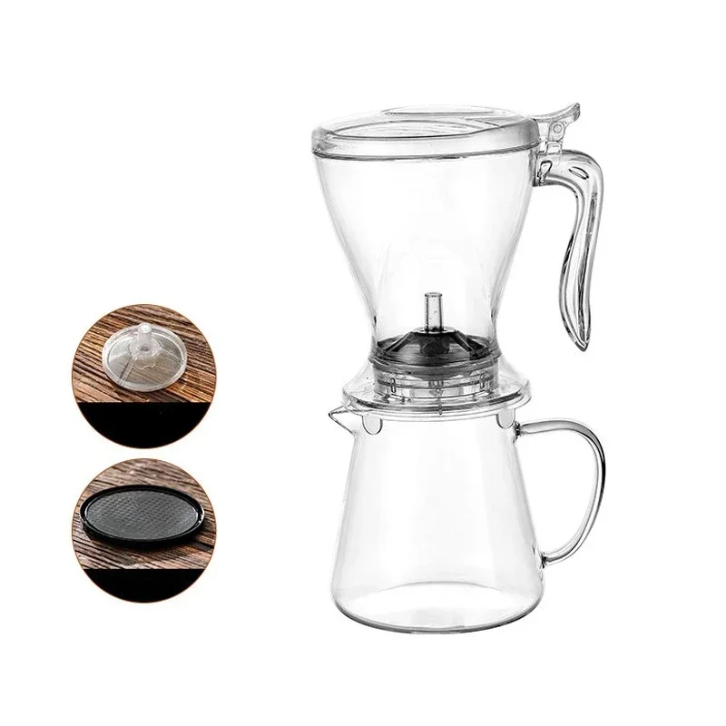 600ml håndbryggede espressokanner, dryppkaffetrakter, kaffefilter, løsbladste, håndbrygget dryppkaffemaskin: Lilla