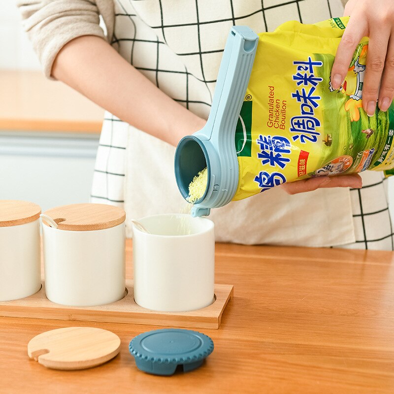 Kreative große kaliber Abdichtung Clip Kunststoff milch pulver Snacks gewürz frische-halten Clips Küche abdichtung Werkzeug Heimat zubehör