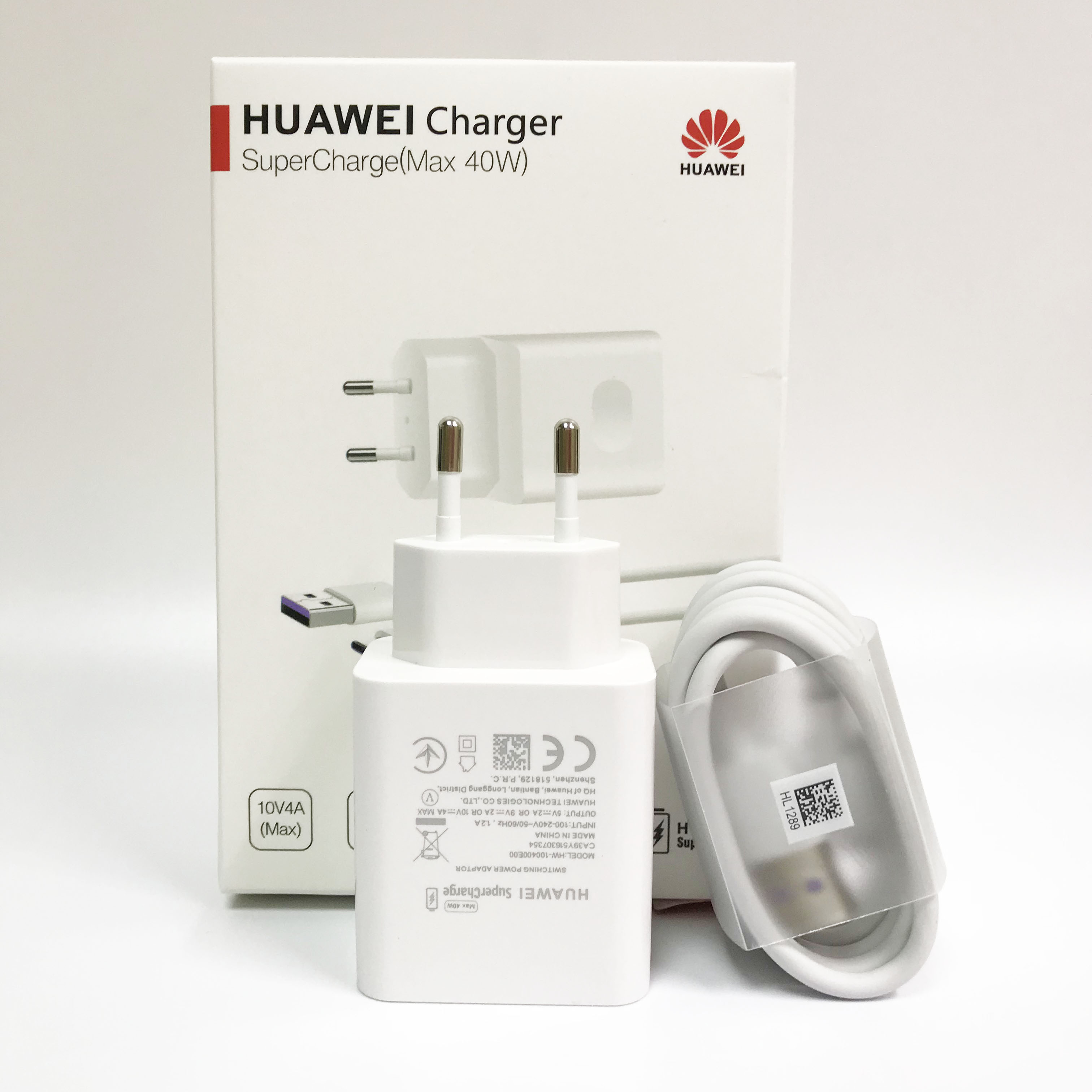 Huawei Charger 40W Original 10V4A Supercharge UK Charge adapter 5A USB type c cable for Nova 5 6 7 7 pro Mate 30 30 pro P40 pro: EU Charger and Cable