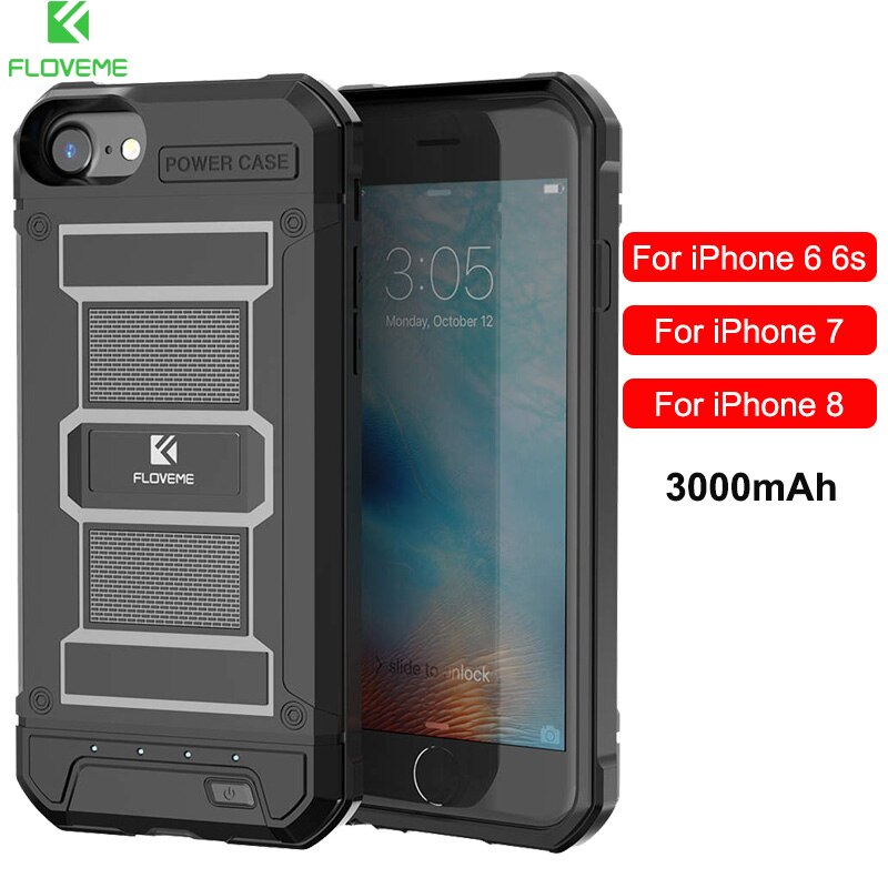 FLOVEME etui na ładowarkę robić iPhone 6 6S 7 8 plus etui na ładowanie robić iphone&#39;a przenośny Bank mocy robić ładowania