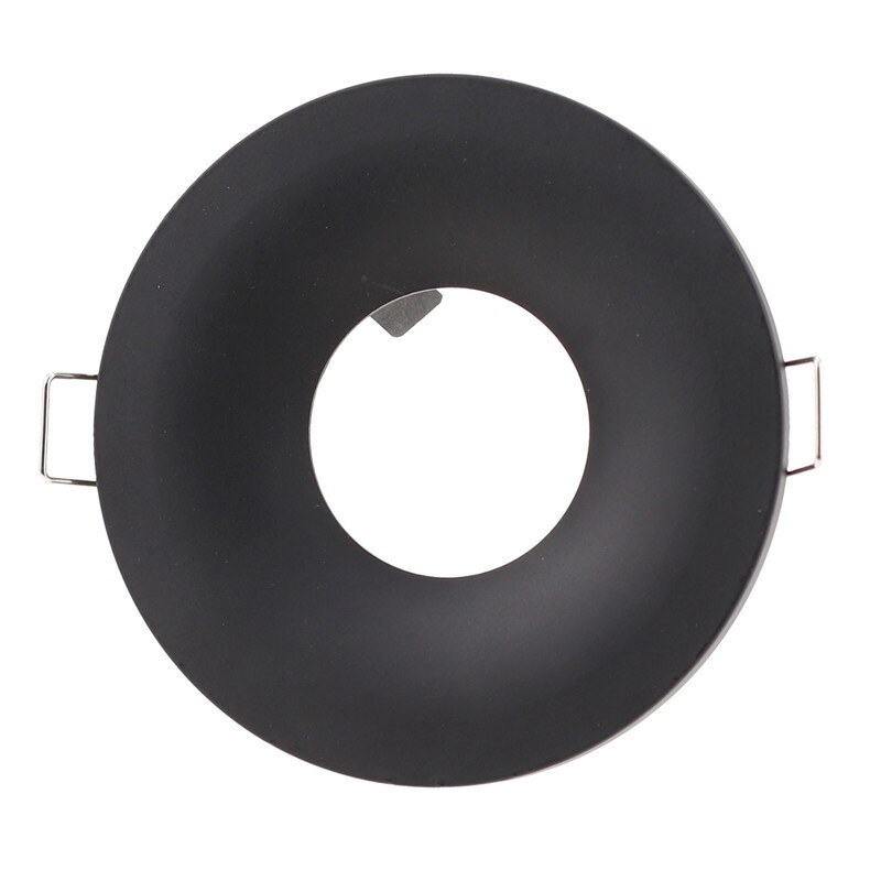 Zwarte Ronde Inbouwspot Spotlight Halogeen Led Incl Base 220V GU10 Plafond Spot Light Aluminium Frame Montage MR16 Armatuur