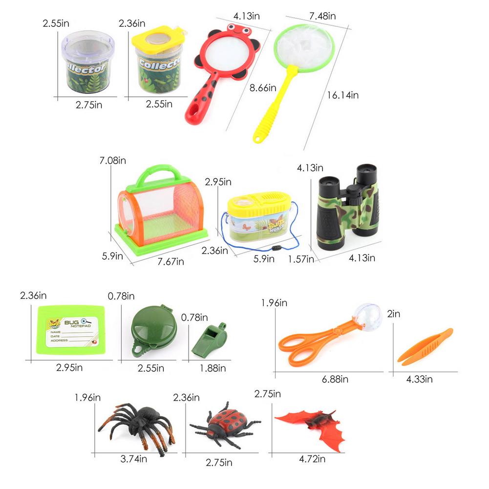 Kids Outdoor Explorer Kit Outdoor Avontuur Camping Speelgoed Voor Kids Cargo Vest Hoed Bug Vangen Kit Avontuur Speelgoed