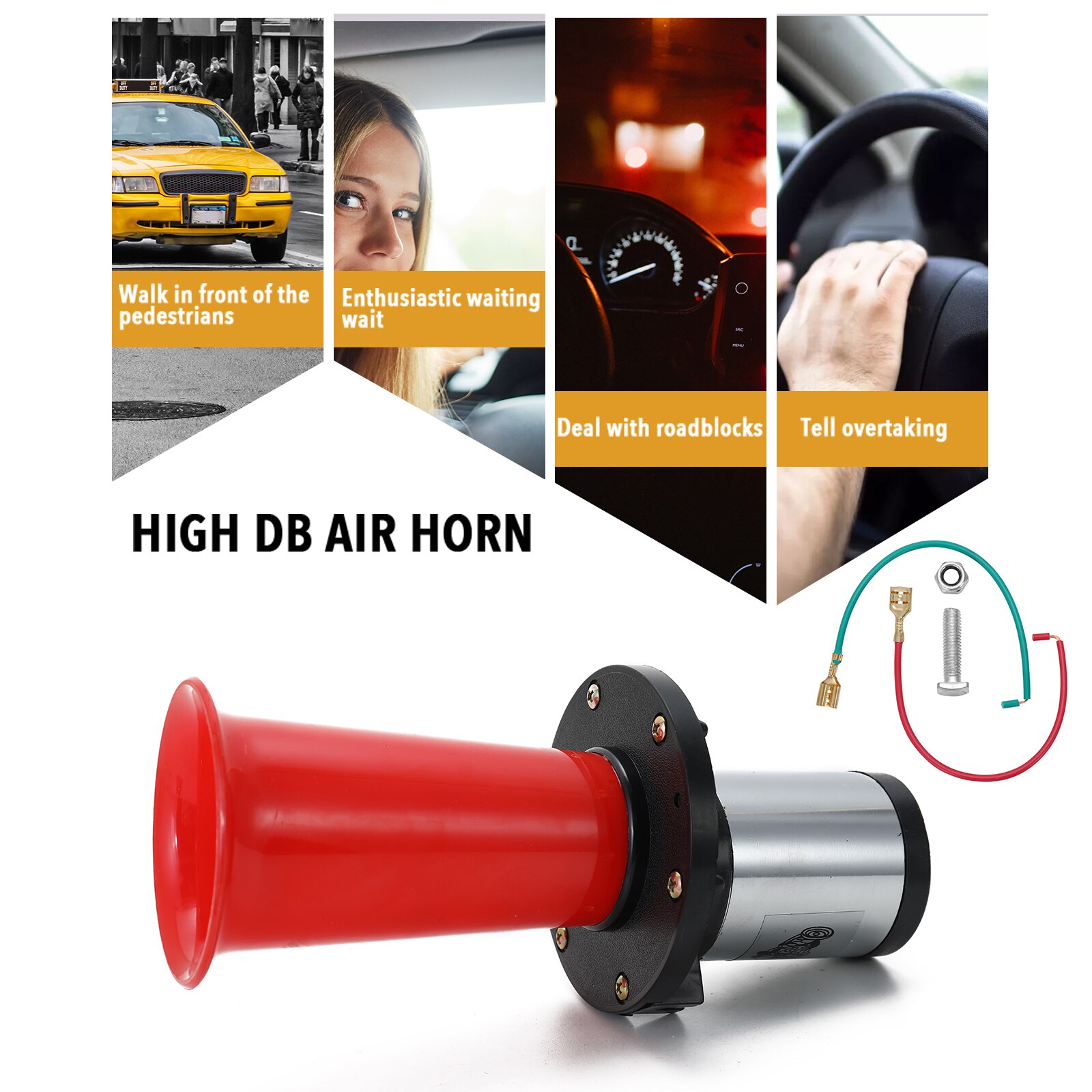 12V Vintage Retro Car Horn OO-GA Oogah Classical Horn For Universal Car Truck Boat Loud Sound Pressure Level 110DB