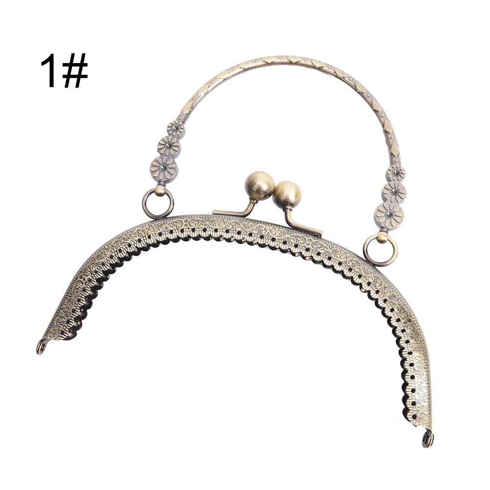 2 Sizes 16.5cm Metal Handbag Handle Frame Kiss Clasp Lock Handle Arch For DIY Purse Bag Handle DIY Craft: N1