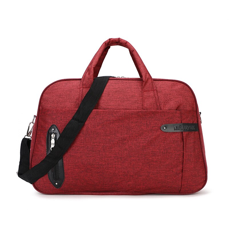 Bløde oxford mænd rejsetasker bære bagage tasker kvinder taske rejsetaske weekend taske høj kapacitet  xa170k: Rød