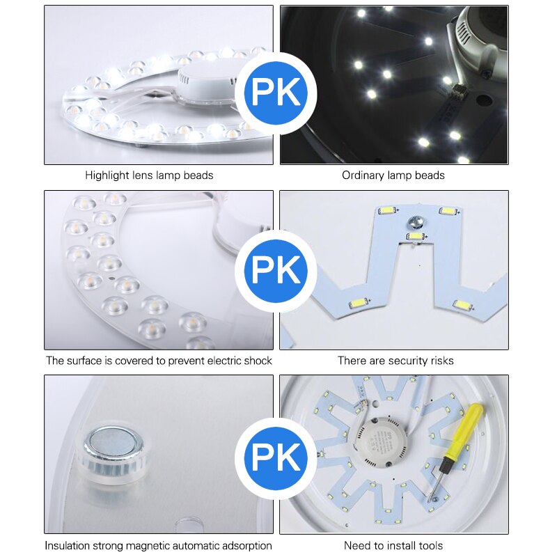 Smart home control Tuya Smart Life LED ceiling light wick 96W 72W Panel Lamp AC 165-265V Remote Dimmable Control for room lights