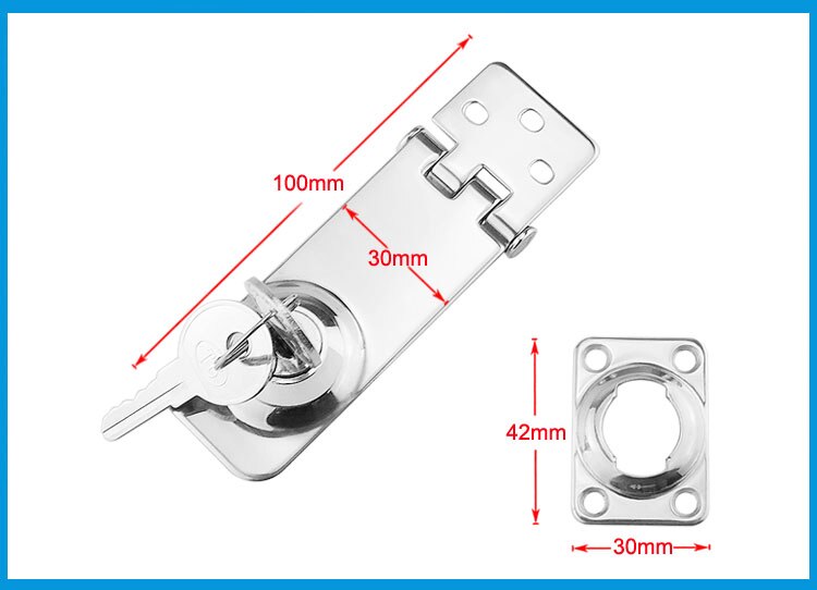 2PCS Marine Boat SS 304 Locking Hasp Safety Lock Hatch Cabinet Door Cabin Deck Locker Hatch Latch yacht accessories