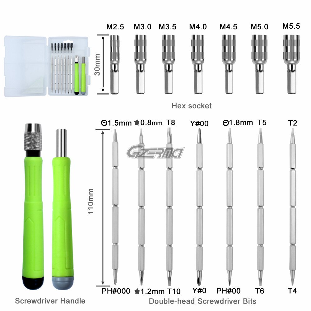 Gzerma Draagbare Reparatie Gereedschap Kit Voor Mobiele Telefoon Thuis Elektronica Computer Horloge Reparatie Precisie Schroevendraaier Set Met Reparatie Mat