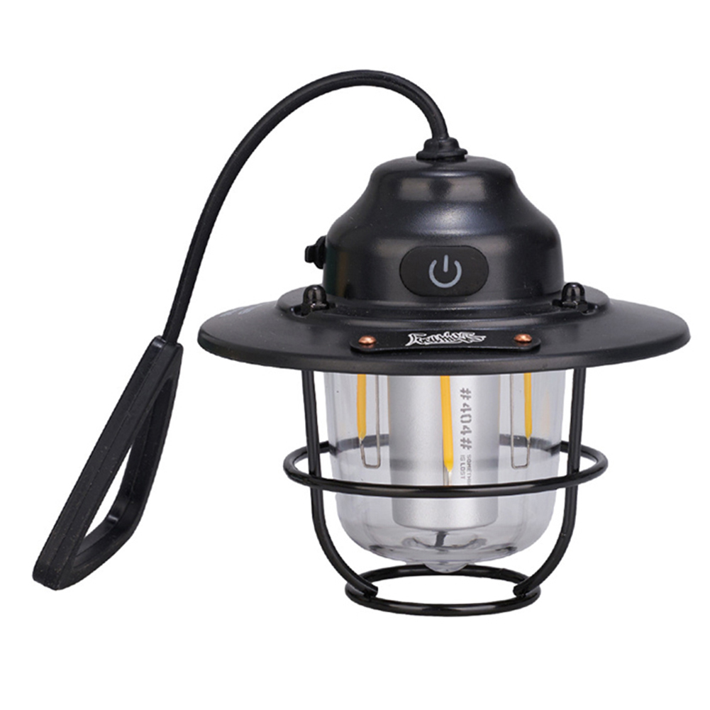 Retro Draagbare Camping Lantaarn Waterdichte Tent Hanglamp Met Haak Traploos Dimmen Licht Camping Noodverlichting Indicato