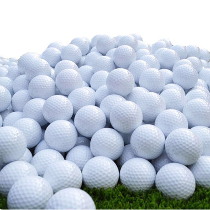 Balles de Golf Double couche en caoutchouc, 5 pièces/1 ensemble, haute élasticité, intérieur, Swing de Golf, balle d&#39;entraînement, bonne , 10 couleurs,