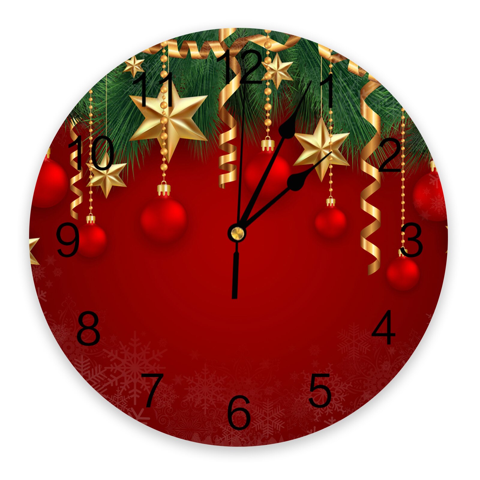 Christmas Decoration PVC Wall Clock Home Decor Wall Clock Modern Living Room Decor Wall Digital Clock