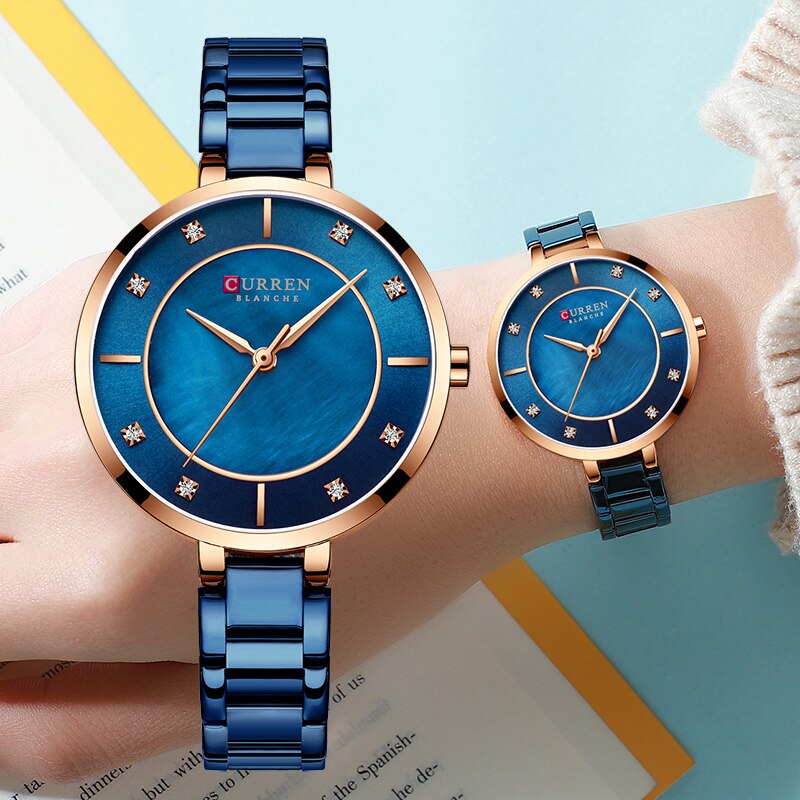 Curren paar horloges man en vrouw voor geliefden gouden roestvrijstalen jurk minimalistische horloge heren waterdicht relogio masculino